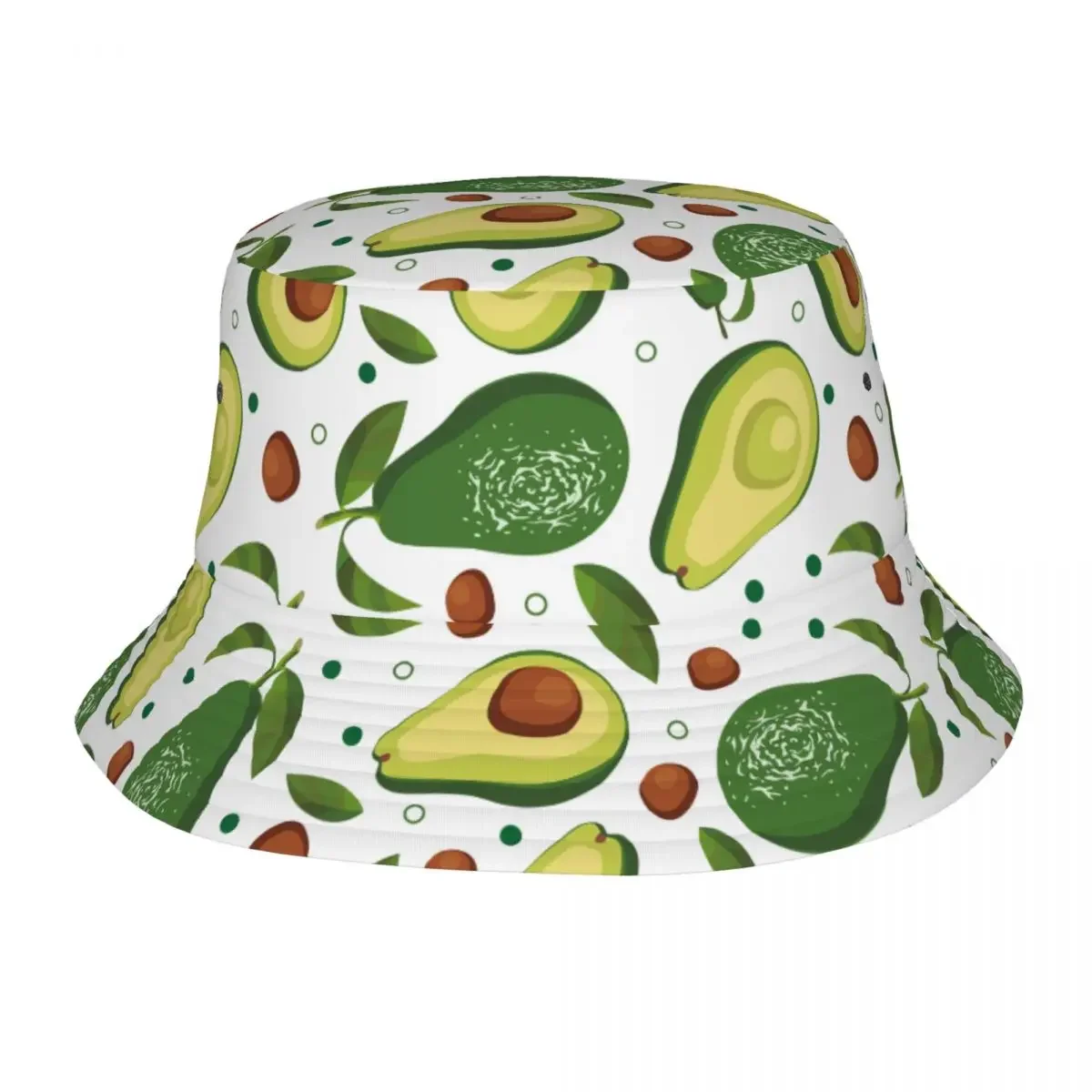 Girl Bucket Hat Green Avocado Spring Picnic Headwear Lightweight Hiking Fishing Cap Avocados Lover Ispoti Cap Gifts Idea