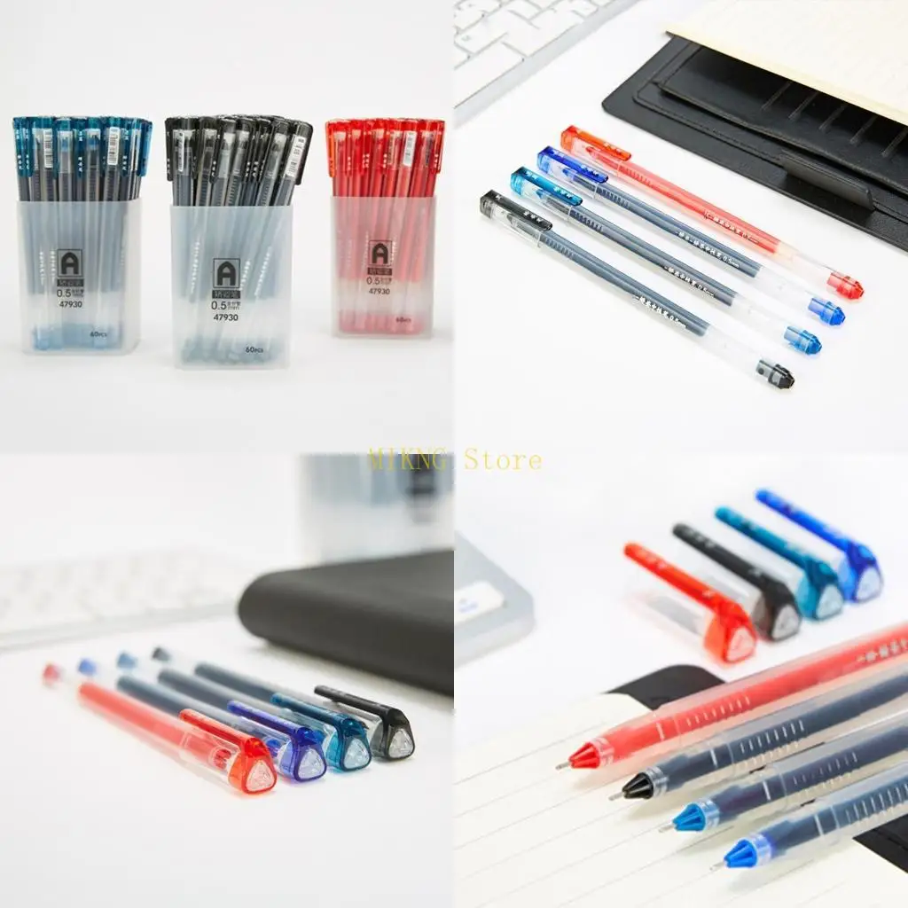 

60 шт./компл. 0,5 мм роликовые гелевые ручки шариковая ручка инструмент для письма для офиса и школы канцелярские товары лучшая