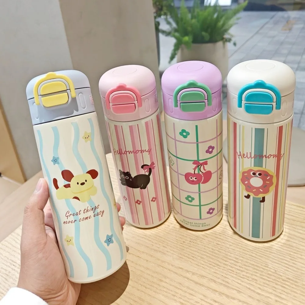 

1 Pc 316 Stainless Steel Vacuum Flask 520ml Capacity Thermos Cups Cartoon Double-layer Insulation Cups