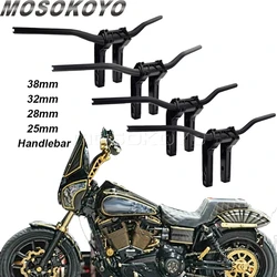 25mm 28mm 32mm 38mm Handlebar Aluminum Pullback Riser For Harley Custom Deluxe Heritage Classic Chopper Bobber Club Style Risers