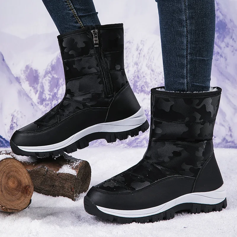 Boots Woman 2025 Trend Snow Fashion Ladies Shoes Platform Women Booties Flat Ankle Boots Soft Winter Ladies Boots Botas Mujer