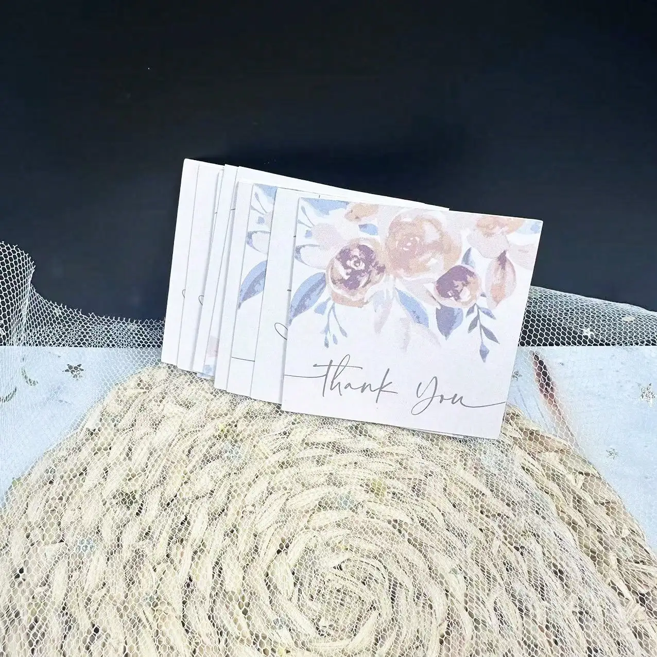 Cartões fotográficos quadrados personalizados com texto, papel com acabamento fosco personalizado para obrigado, casamento, logotipo ou imagem personalizada