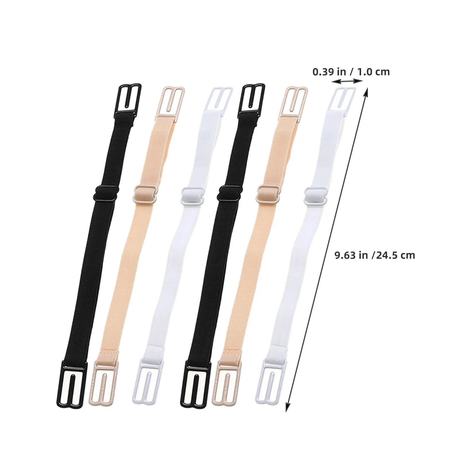 6Pairs Bra Strap Anti-Slip Shoulder Straps Elastic Adjustable Replacement Removable Bra Accessories for Vest Halter Tube Dress