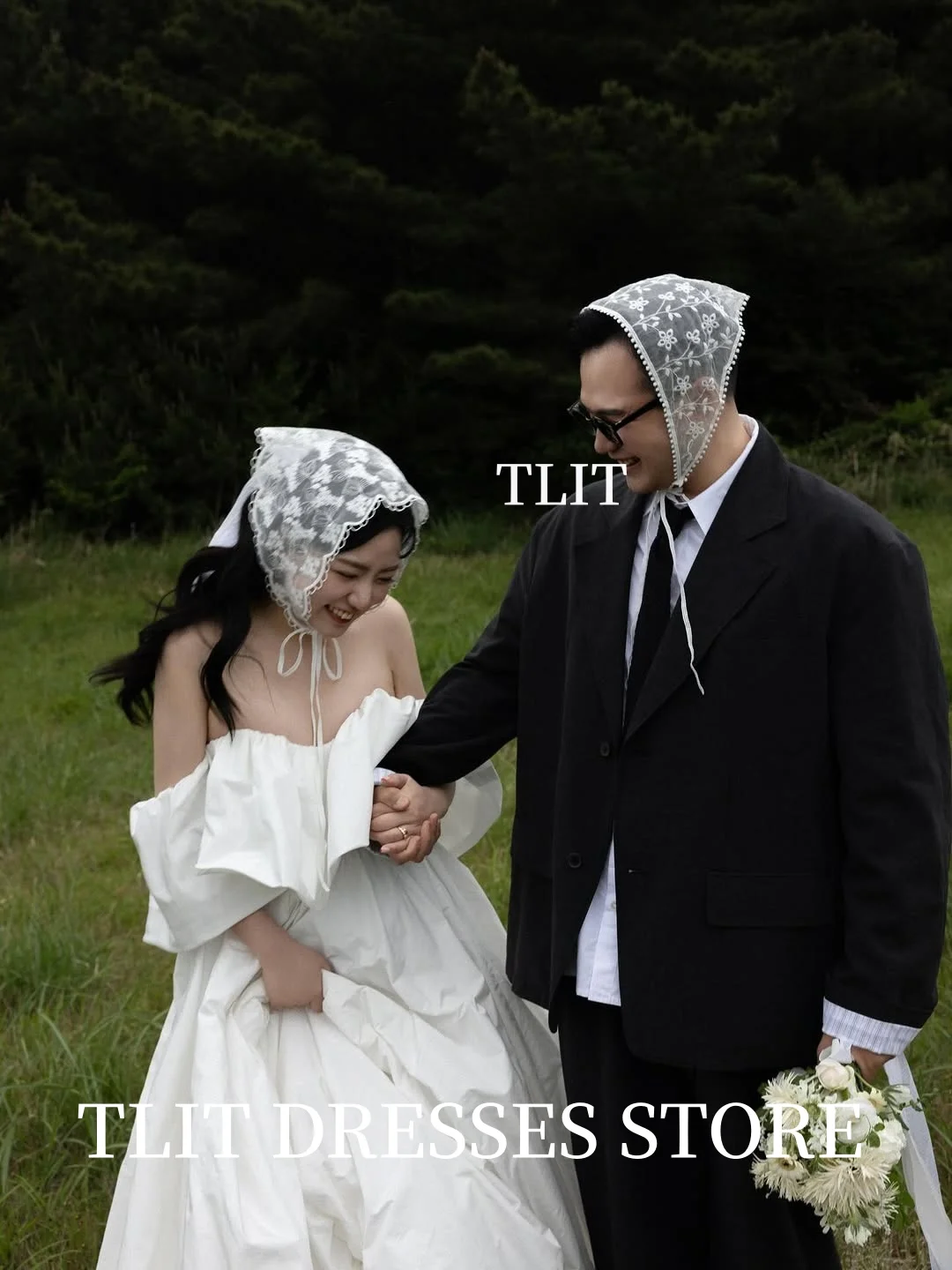 TLIT فستان زفاف أنيق من التفتا الأبيض مكون من قطعتين بدون حمالات بدون أكتاف فستان حفلات كوري فستان الزفاف صور تبادل لاطلاق النار حسب الطلب