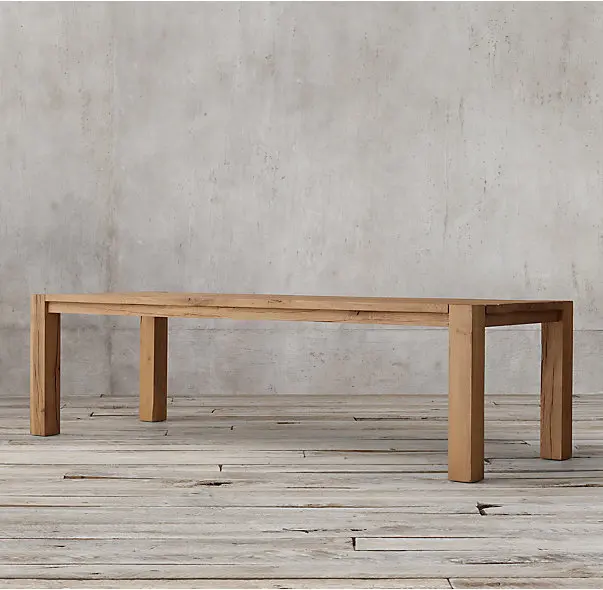 Solid wood household long dining table American original single modern simple oak dining table villa tea table