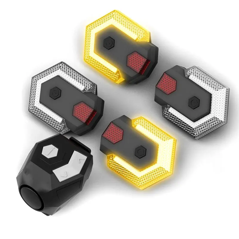 

Велосипедные поворотники HOTB72A, USB-перезаряжаемый задний фонарь с функцией звукового сигнала, задний свет для безопасной езды по дорогам