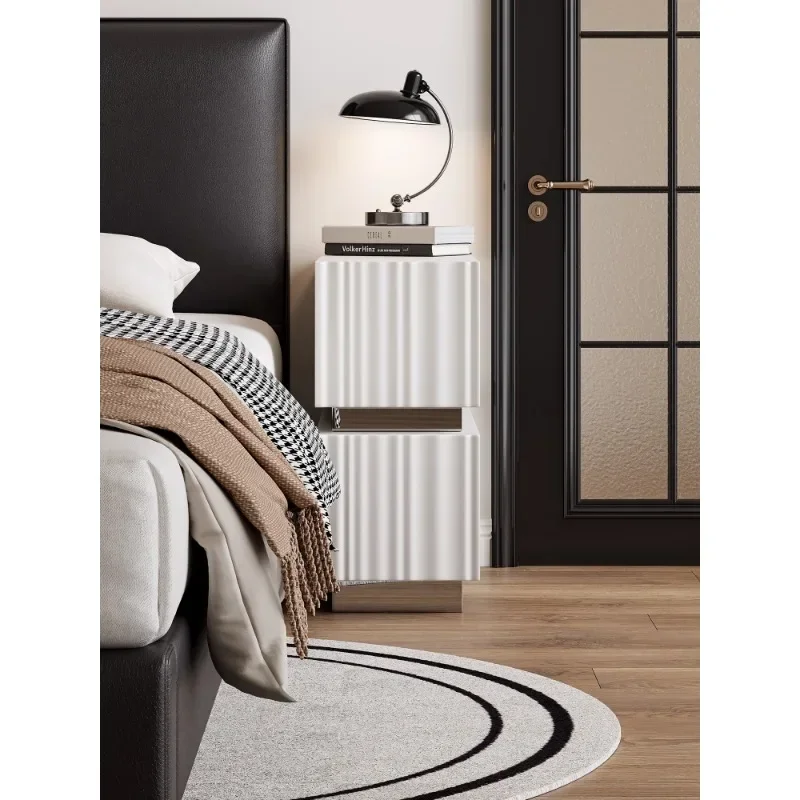 Table de chevet ligne ondulée moderne Simple, Table de chevet étroite pour chambre à coucher