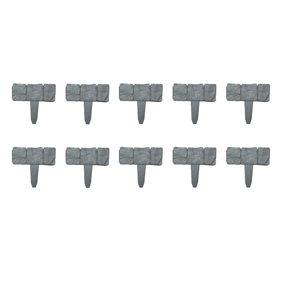 10Pcs Anti-corrosion Plastic Garden Fence Weatherproof Plastic Lawn Border Fence Moisture-resistant Easy to Use Corrugated Fence