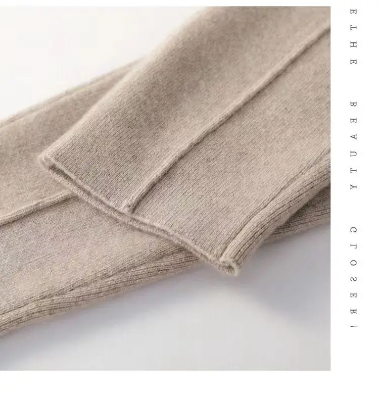 Women's 100% Pure Wool Slim Pants High Waist Autumn and Winter Cashmere Casual Knitted Pencil Pants Korean Thick Casual pants