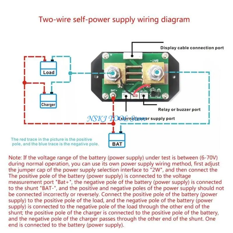 L8RC 6 in 1 Battery Monitor Color LCD Screen Meter Coulomb Power Ammeter Temperature Power Gauge Communication