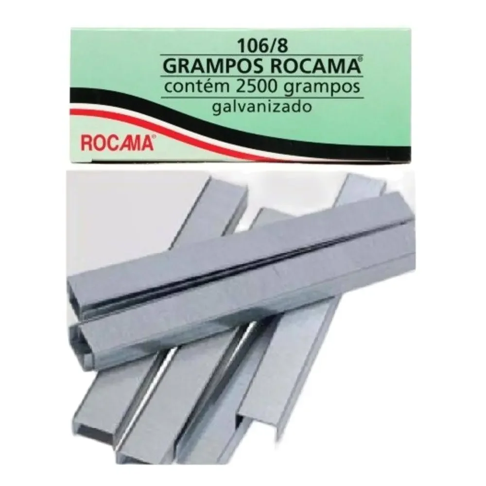 Rocama Clamps 106/8 Galvanized 2500 Clamps Clamps for Carpener Carpet Carpet Stapler