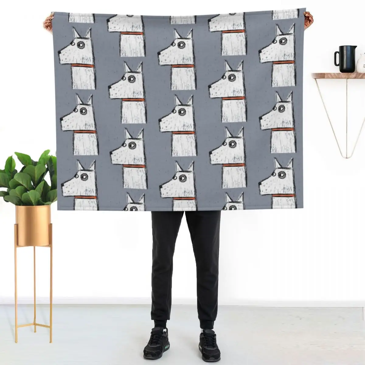 Arthur White Dog Throw Blanket Hairys Sofa Travel bed plaid Cute Plaid Thin Blankets