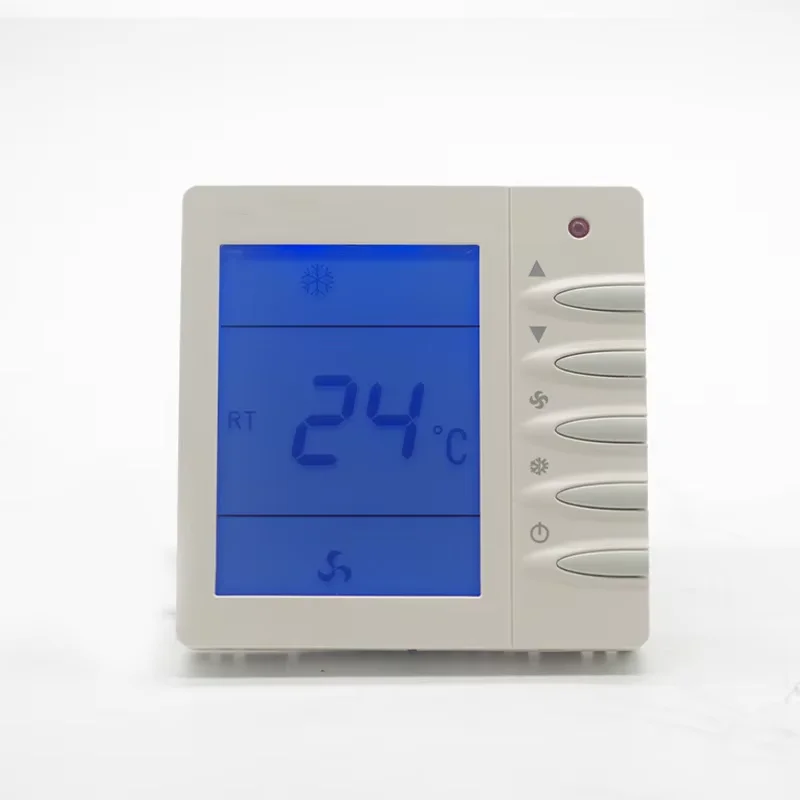 York APC-TMS2000/TMS2100-N Water system central air conditioning thermostat LCD wire control three-speed switch fan coil panel