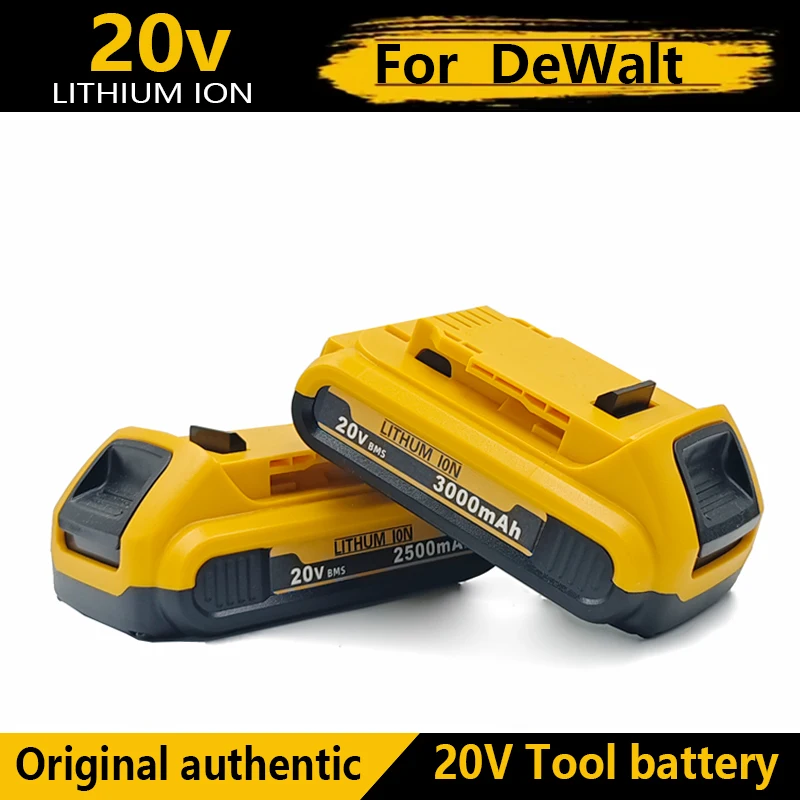 Batería Original de 20V 2.5Ah 3.0Ah DCB200 de Iones de Litio Recargable para Herramientas Eléctricas Dewalt DCB203 DCB181 DCB201 DCB201-2 L50