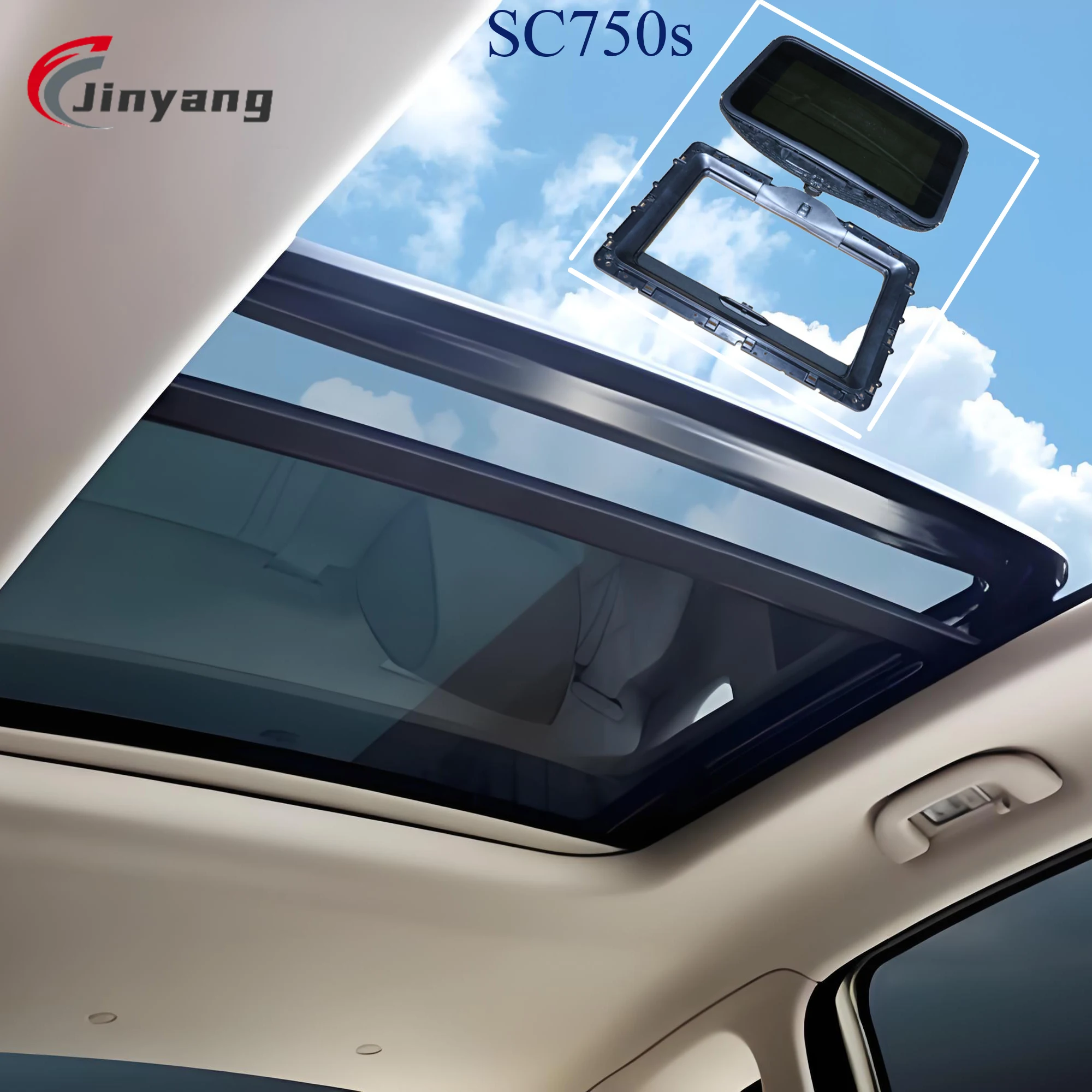 

Car Parts Size 750*450 mm Electric Universal Sunroof Car Skylight Glass Car Windows SC750S