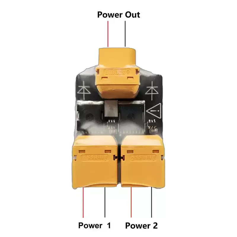 High-Current Dual-Power-Source Parallel Connector, Dual-Power-Source Automatic Transfer Switch, Battery Capacity Expansion AB50