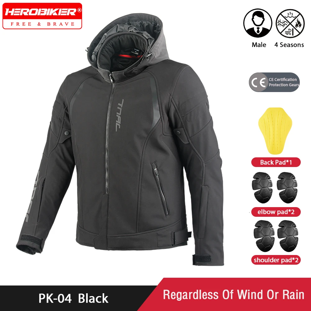 

Men's Motorcycle Jacket 4 Seasons Double Waterproof Motorbike Jacket CE Protection Anti-fall Motocross Off-Road Jacket Commuter