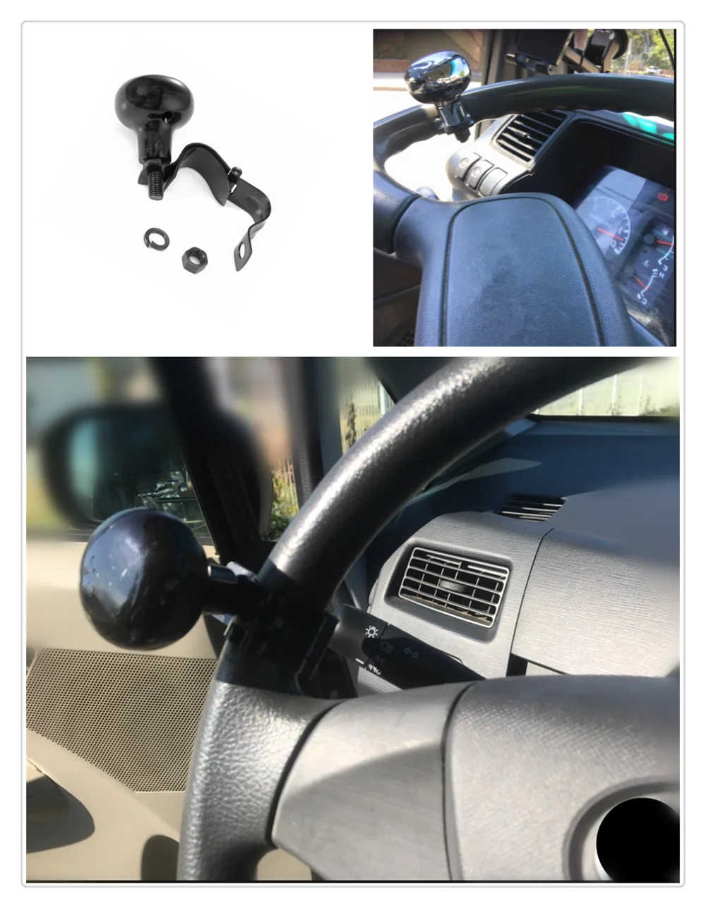 Car steering wheel knob power handle control ball booster strengthener for Ford C-MAX Flex B-MAX Atlas Territory Formula