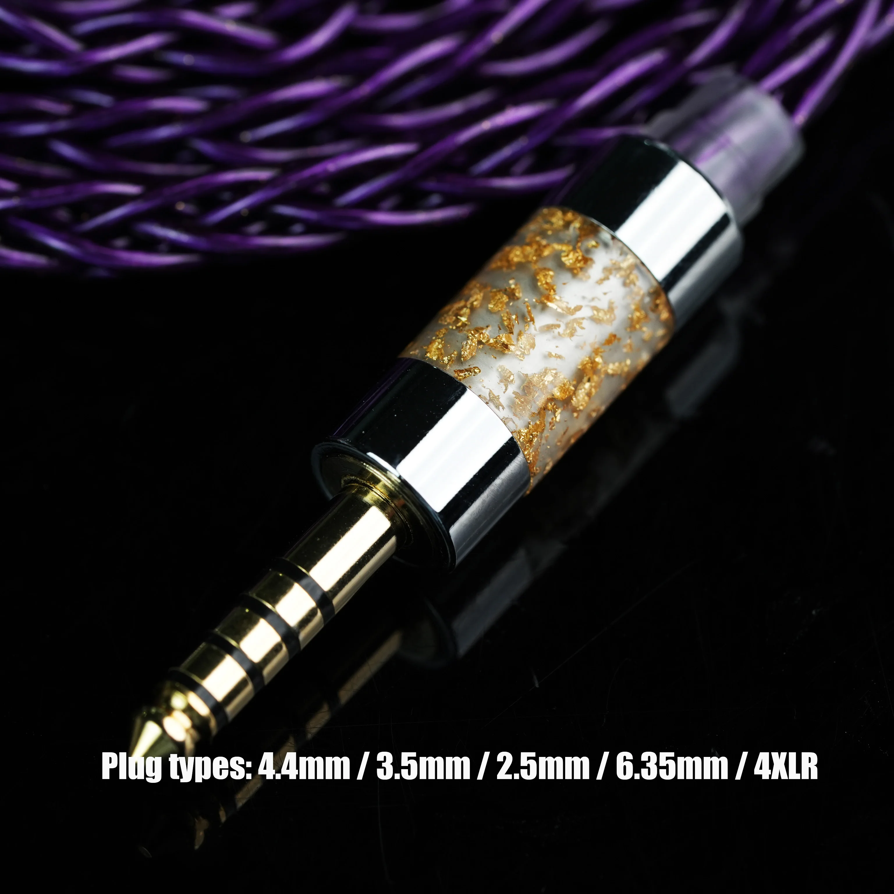 IvipQ-A19 Audiokabel-Upgrade-Kabel, Doppelnadel, integriertes MMCX, kompatibel mit IE900 QDC 2,5 mm, 3,5 mm, 4,4 mm Kopfhörerbuchse – Detail 2