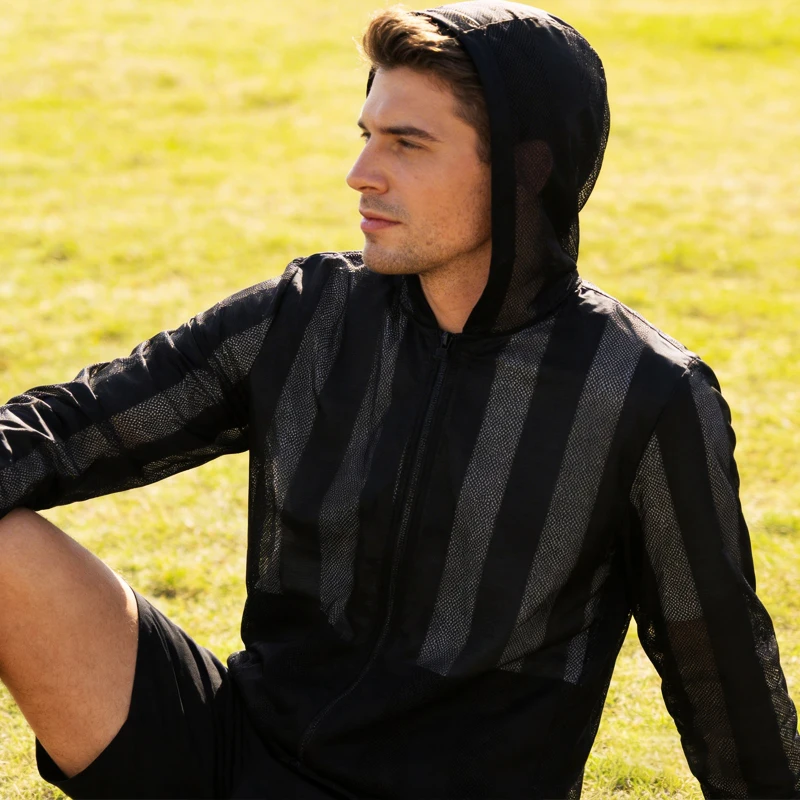 Men's Ice Silk Sun Protection Clothing UPF50+ Lightweight Breathable Hooded Quick Dry Jacket Outdoor Anti-ultraviolet Skin Coat - view 3