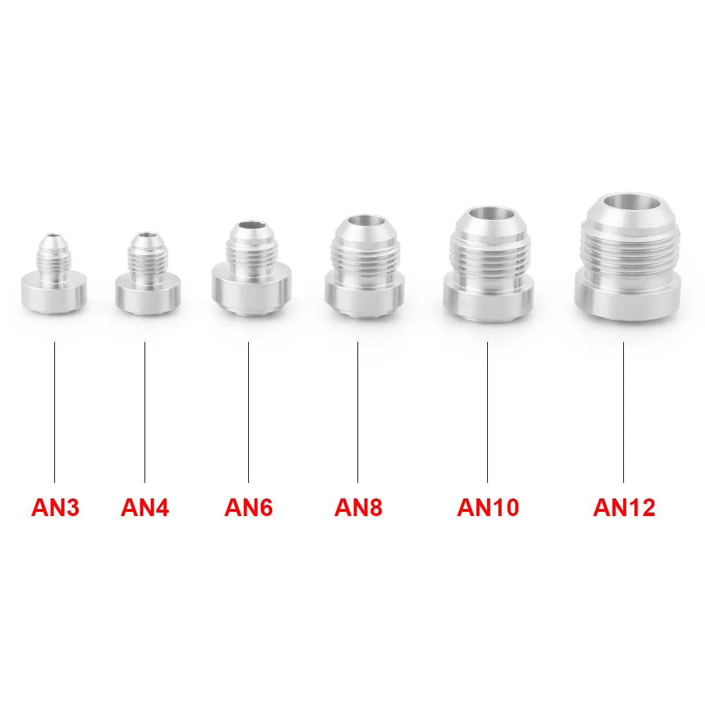 AN3 AN4 AN6 AN8 AN10 AN12 304 Stainless steel Weld On Fitting Bung Nut Valve Cover Catch Can High Quality