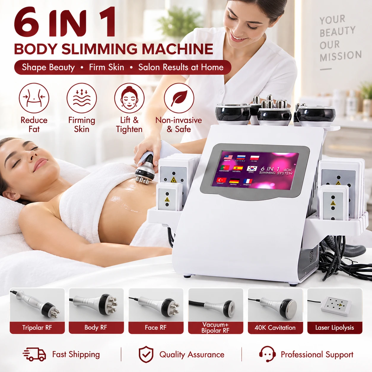 Aliexpress 6 IN 1 40K Cavitation Machine Body Slimming RF Vacuum Laser Lipo Beauty Device Skin Tightening Shaping Machine Home Salon Use Bo - Aliexpress Deal