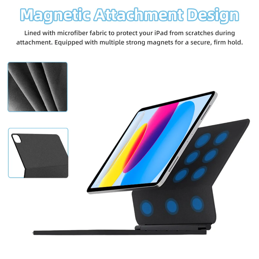 Magic Wireless Keyboard  for IPad 11th 2025 A16 13in 11in  Magnetic Smart Case for Apple IPad Air 4 Air 5 Pro 11 12.9 Spanish