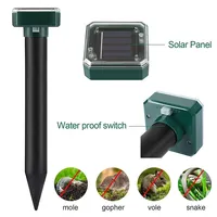 Outdoor Ultrasonic Pest Repeller Garden Mole Repellent Solar Power Ultrasonic Mole Snake Bird Mosquito Mouse Control Garden Yard