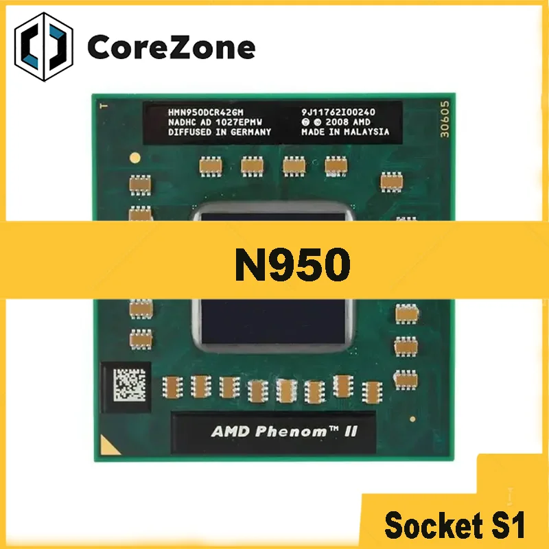 Phenom II N950 HMN950DCR42GM 2.1 Ghz Dual Core 2M 35W Socket S1 (S1g4) CPU processor