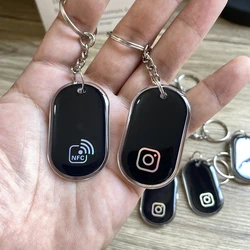 Instagram Smart NFC keychain,WhatsApp Smart NFC keychain for social media,Tap tag,NFC Keychain Branding Match to your Business