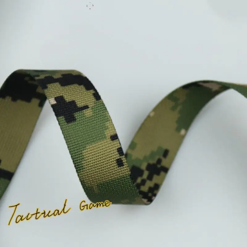 10M long 2.5Cm wide A1/A2/Green/Camouflage webbing DIY edge strip Hunting tactical bag luggage strap accessory