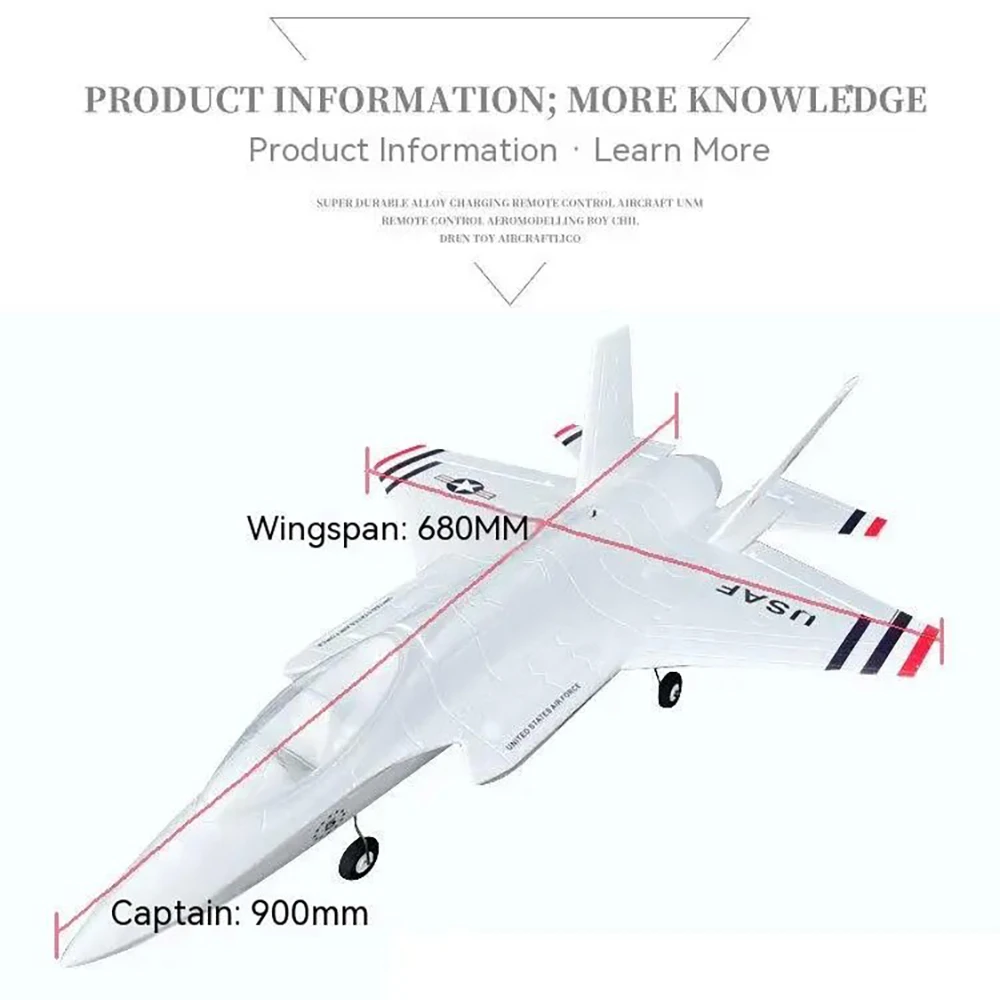 ชุดเครื่องบินรบ F35โดร์ Kpqrc 64มม. EDF Jet 680มม. wingspan EPO RC