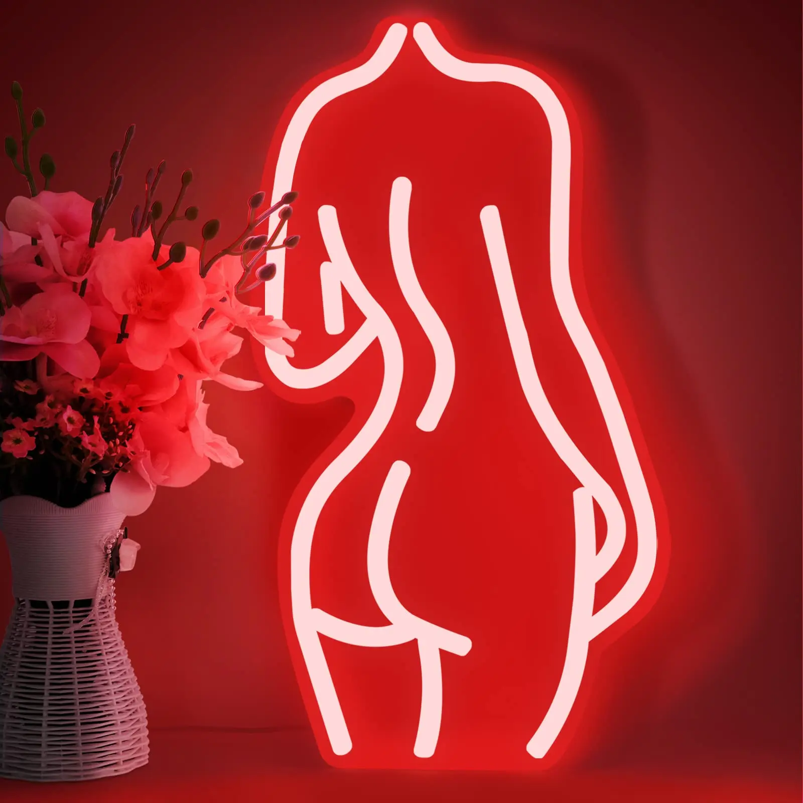 Lady Back Neon Signs LED Neon Lights Decorative Light Sign Bedroom Man Cave Room Bar Garage Club Party Wall Art Decoration