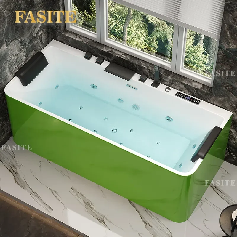 For Small Apartment Household Independent Acrylic Bath Japanese Waterfall Atmospheric Design