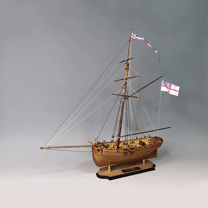 1/64 Wooden Sailboat Model Building Kit TulaCUTTER1830 British Navy Patrol Ship Simulation Ship Model Toy Gift Collection