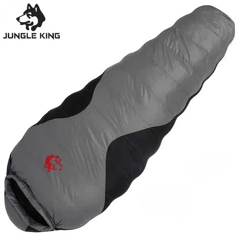 JUNGLE KING CY660 4 Seasons 3 Kinds of Thickness Camping Travel Hiking White Duck Down Feather Filled Mummy Down Sleeping Bags