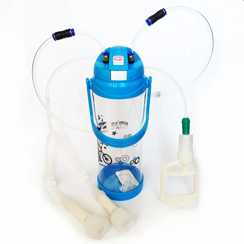 

3L Manual Milking Machine Portable Plastic Double Head Vacuum Pump Milker for Farm Sheep Cows Goats