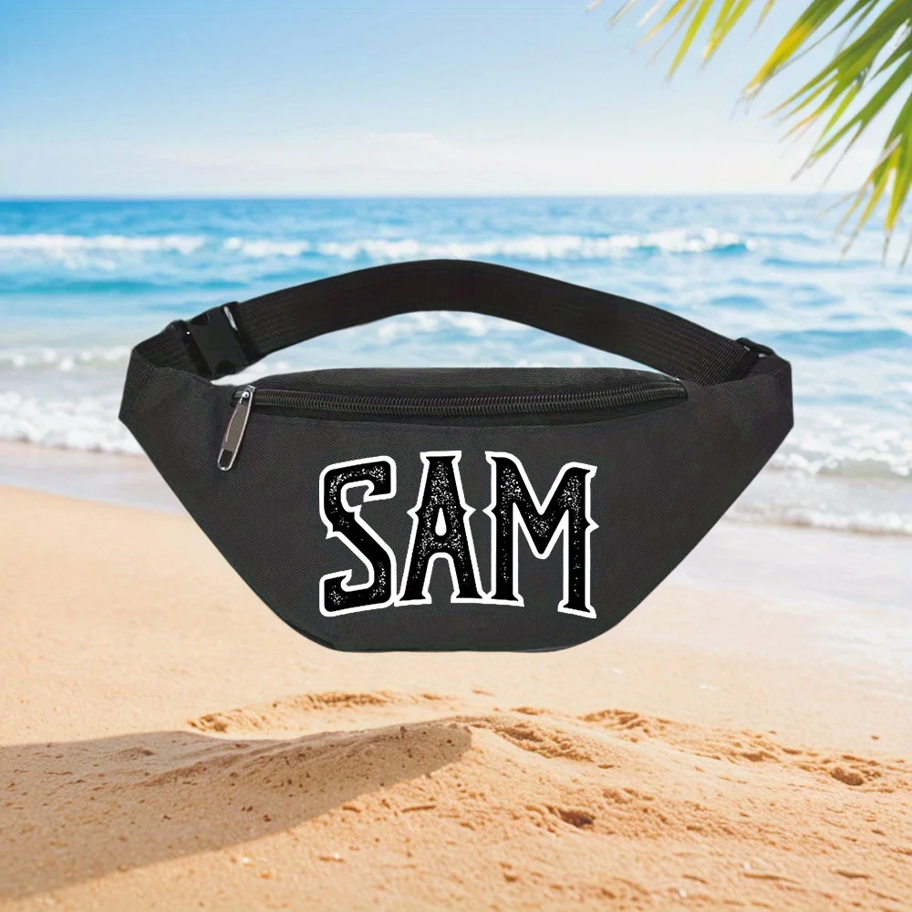 SAM Stylish Men's Wallet Fashionable Design Waist Backpack Crossbody Chest Bag Street Casual Sporty Simple Unique Printed Design
