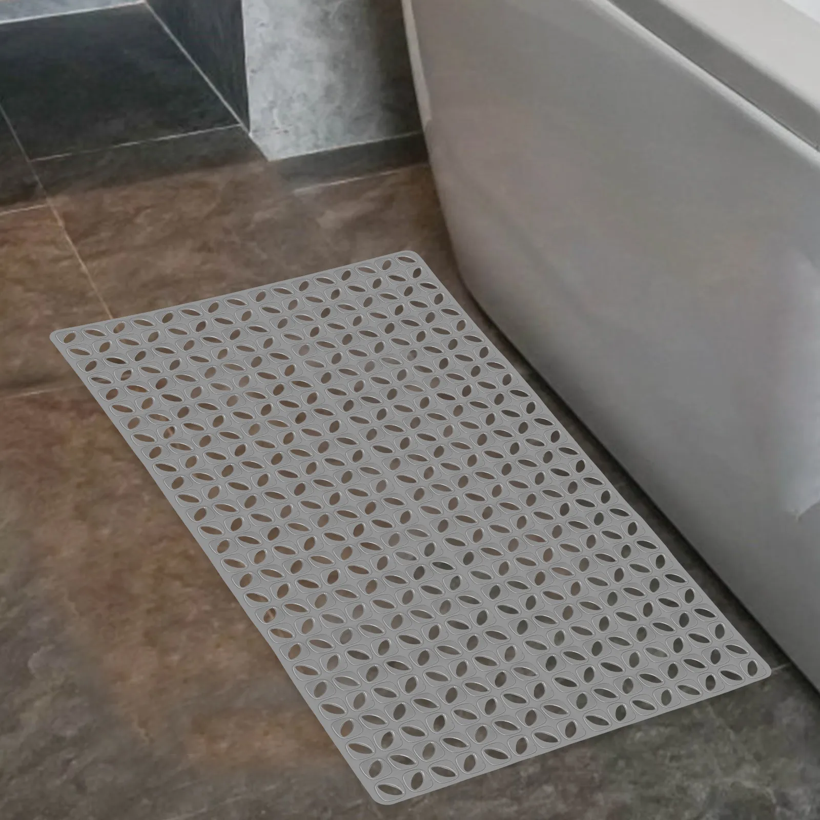 

Коврик для ванной 60x35 см из TPE с нескользящей поверхностью и присосками для душа и ванны, для домашней безопасности и комфорта