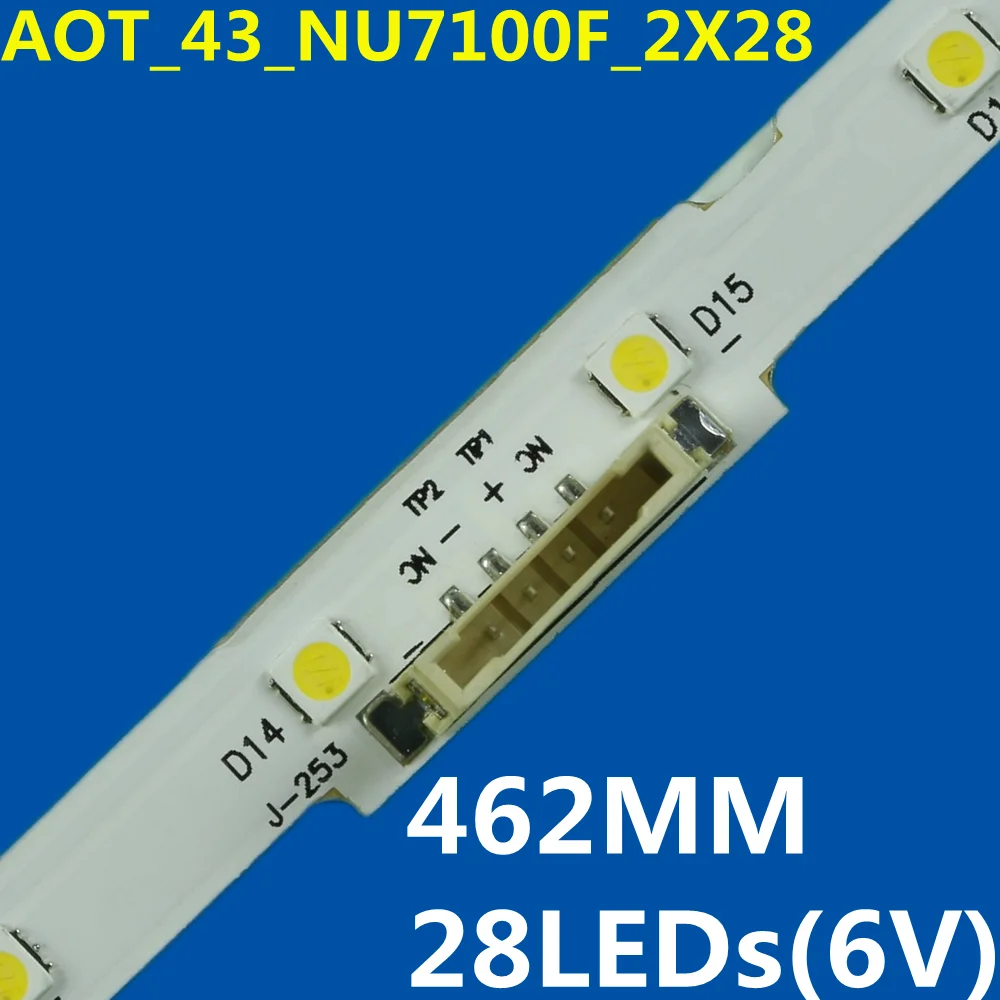 4PCS LED Strip 28leds For 43NU7100 UA43NU7100 UA43NU7090 UA43RU7100 UA43RU7200 UA43RU7300 UN43RU7400 AOT_43_NU7100F BN44-00947A