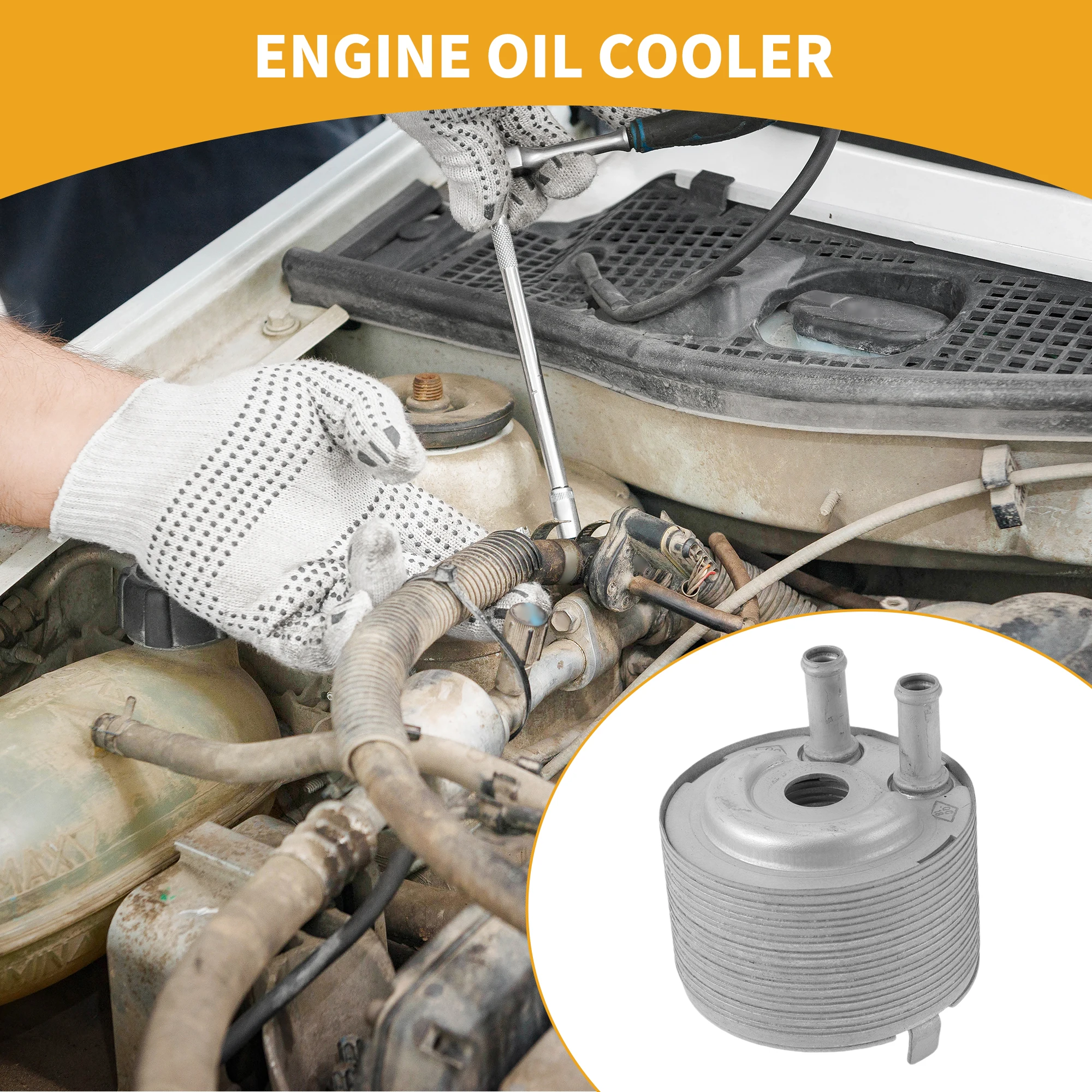 Enfriador de aceite de motor UXCELL para Nissan Murano 10-14 No.213055X00A enfriador de aceite de transmisión