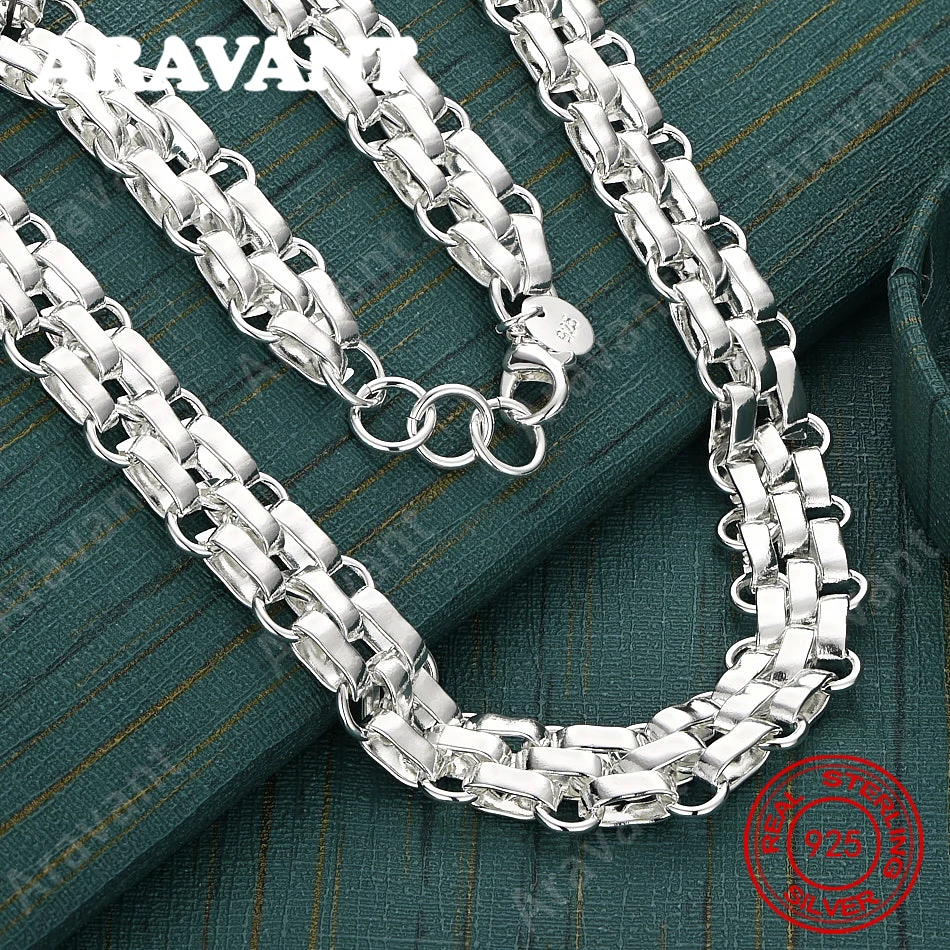925 Sterling Silver Double-Chain Square Clasp Necklace For Women, Exquisite And Cute Wedding Party Jewelry