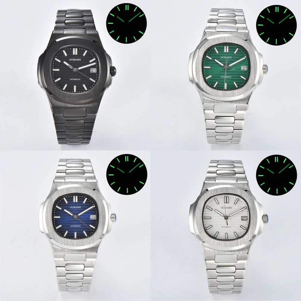 

Мужские автоматические наручные часы NH35 43 мм с корпусом из розового золота, браслетом из нержавеющей стали и автоматическим механическим механизмом Японии NH35