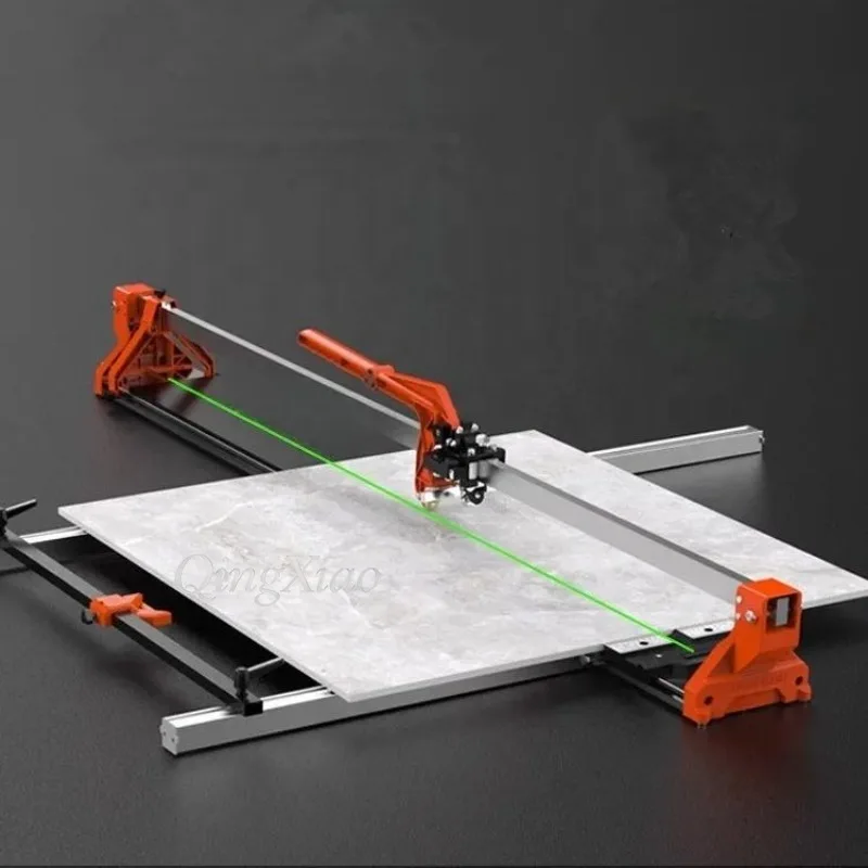 High Precision Manual Tile Cutter 120mm T Type Rail Big Wheel For Porcelain Slab Stone Large Format Tile Floor Wall Cutting