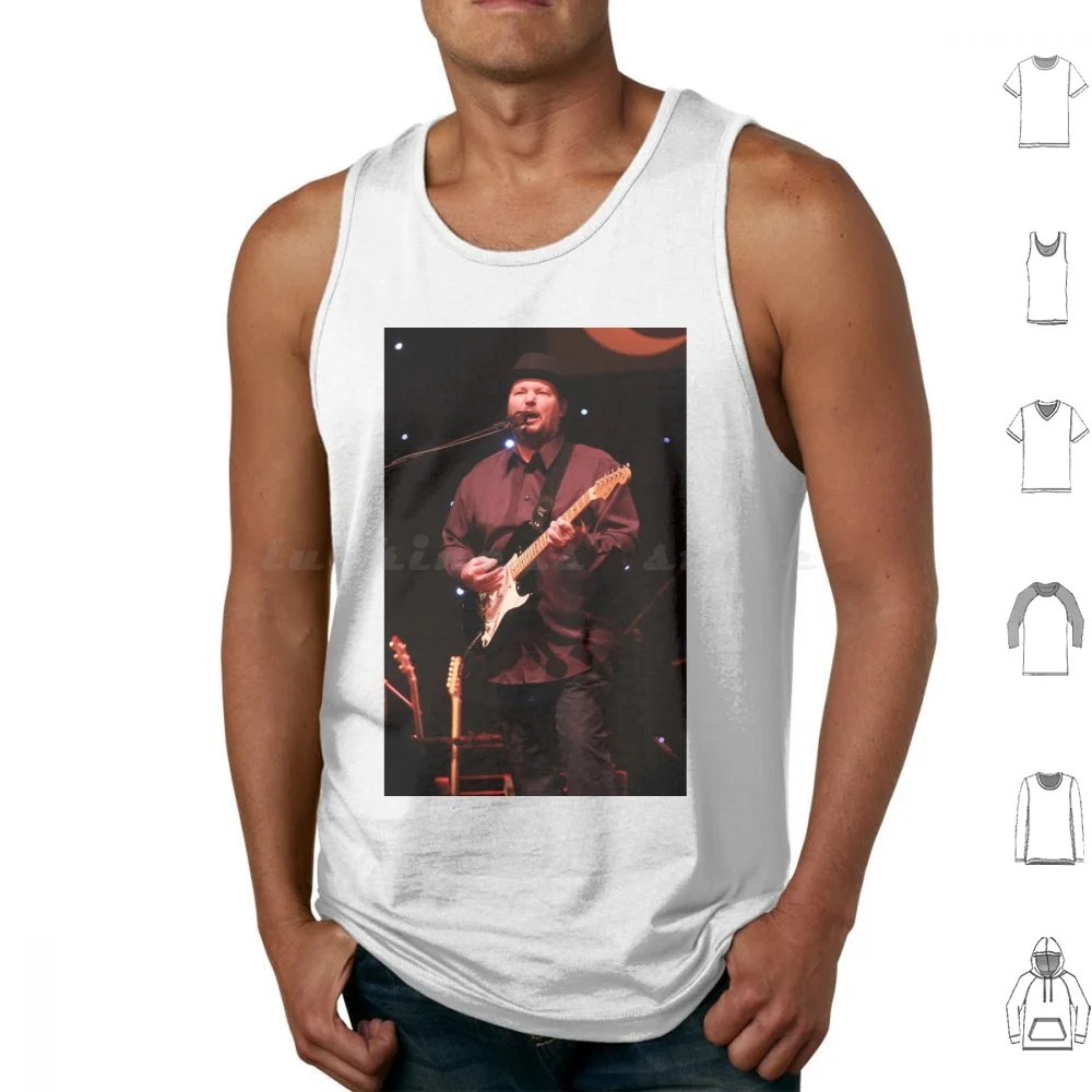 Christopher Cross-Photograph Tank Tops Print Cotton Arthur Christopher Cross Hat Sailing Musician Soft Concert Appearance