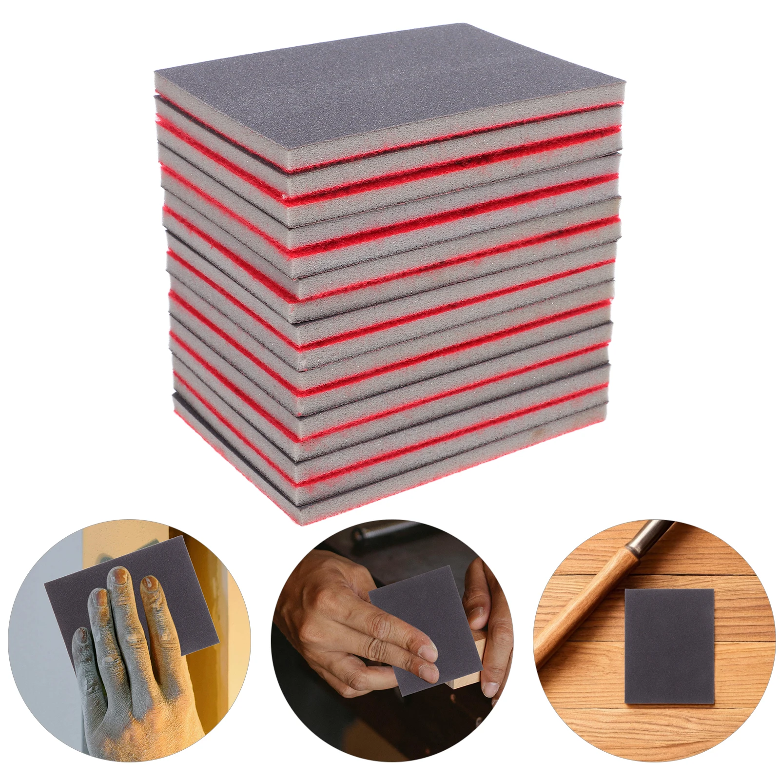 

32pcs 400 Grit Sanding Sponge For Wood Metal Furniture Hand Sanding Block Polishing Pads Drywall Smoothing Wet Dry Sand Paper