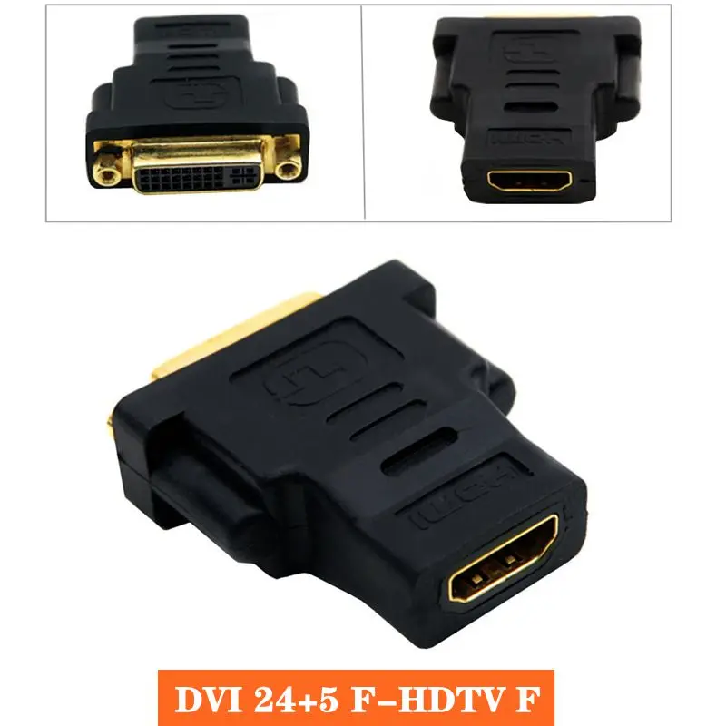 Gold Plated DVI To HDMI Compatible Adapter DVI 24+5 Female To HDMI Compatible 19 Pin Male Female Adapter