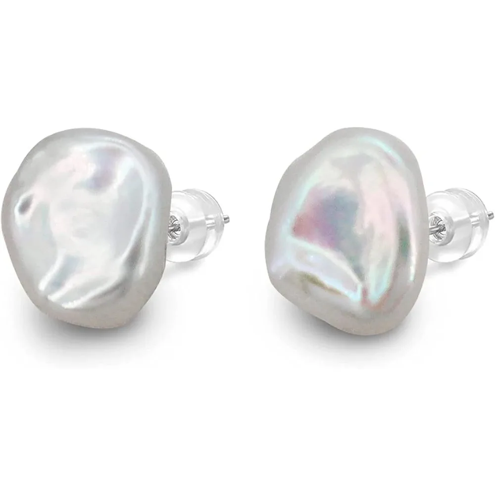 

Dainashi 7-8mm Baroque Freshwater Pearl Earrings S925 Sterling Silver Keshi Pearl Stud Earrings for Women Jewelry Gift 2025 New