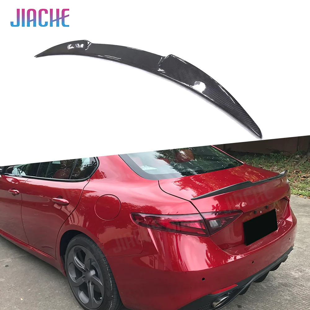 

Карбоновый задний спойлер JIACHE (крыло-«утиный хвост») для Alfa Romeo Giulia 2015-2019, накладка на багажник, стайлинг автомобиля