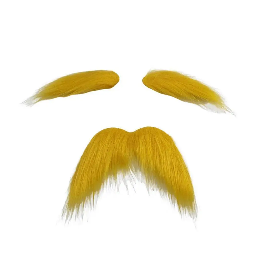 Fake Beards False Eyebrows Novelty Mustache Kit Cloth Material for Festival Parties Cosplay Stage Performance